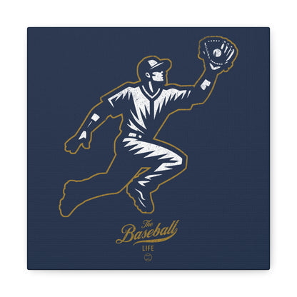 Player Icon Wall Art Canvas_Navy