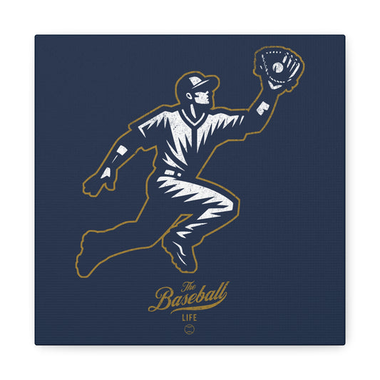 Player Icon Wall Art Canvas_Navy