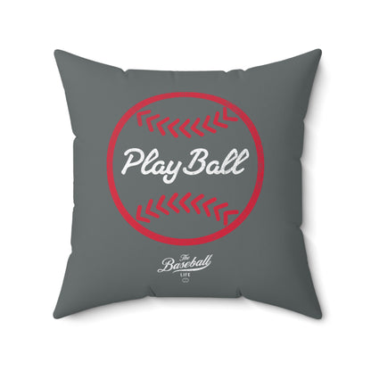 Accent Pillow_Play Ball Graphic Baseball_Dark Gray