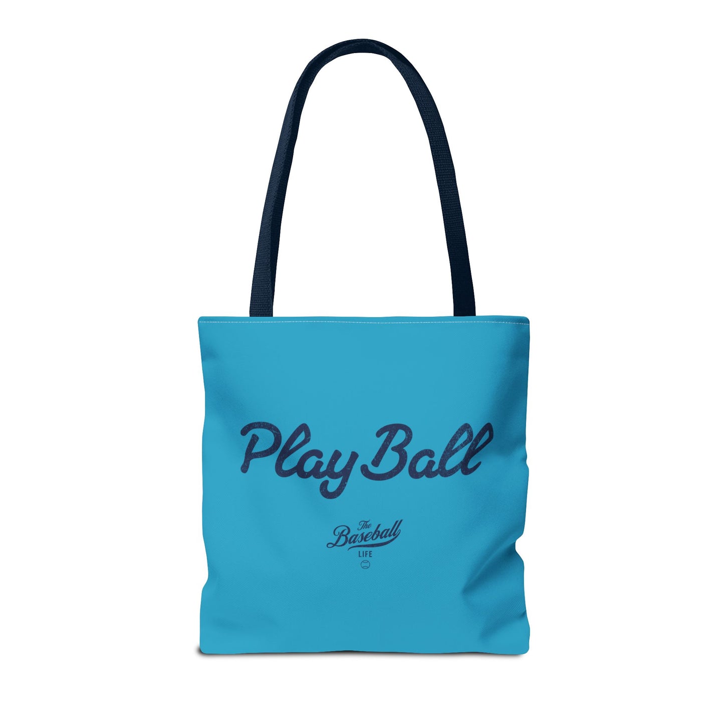 Play Ball Tote Bag_Turquoise with Navy Print