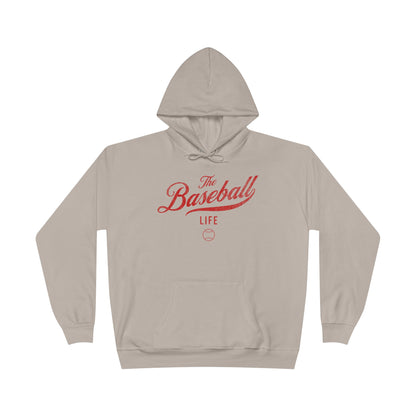 The Baseball Life Hoodie w/Grommets_Red Print