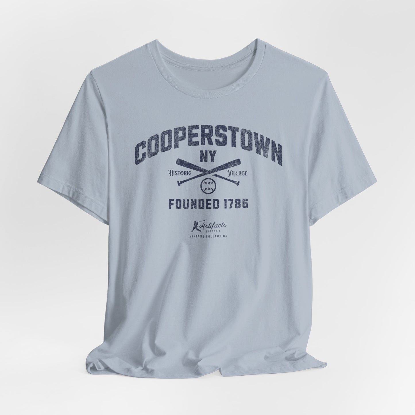Cooperstown NY Navy Print_Artifacts Baseball Collection T-Shirt