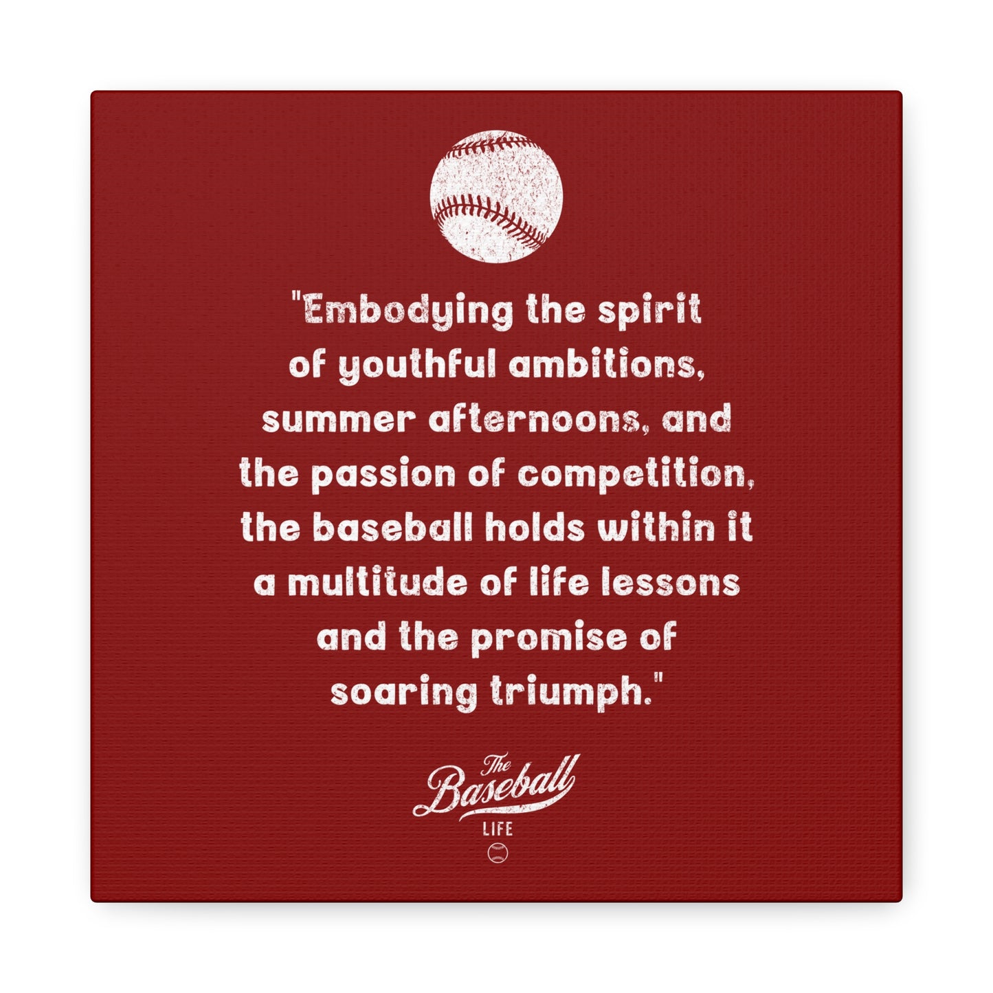 The Baseball Life "Verse" Wall Art Canvas_Cardinal Red