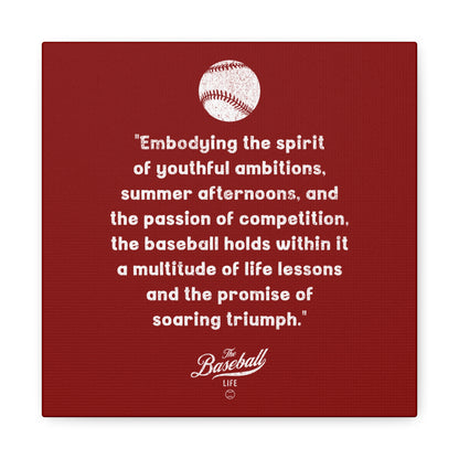 The Baseball Life "Verse" Wall Art Canvas_Cardinal Red