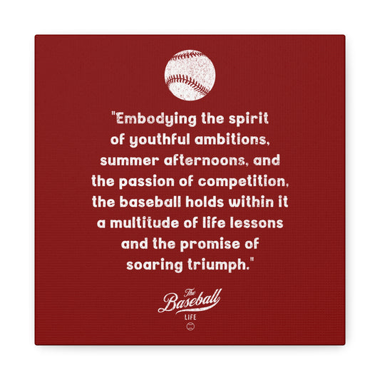 The Baseball Life "Verse" Wall Art Canvas_Cardinal Red