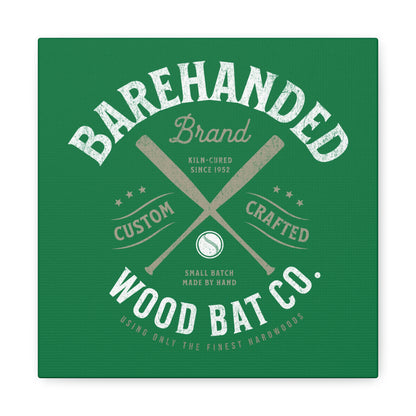 Barehanded Wood Bat Co. Wall Art Canvas_Green