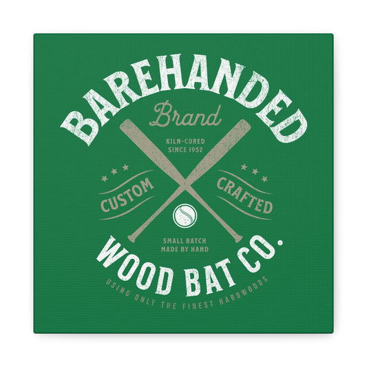 Barehanded Wood Bat Co. Wall Art Canvas_Green