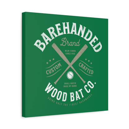 Barehanded Wood Bat Co. Wall Art Canvas_Green