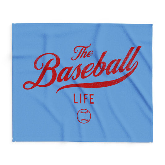 Fleece Blanket_Carolina Blue w Red Print