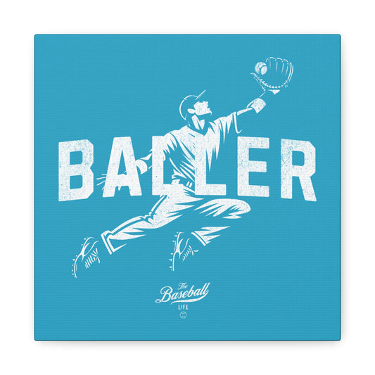 Baller Wall Art Canvas_Aqua