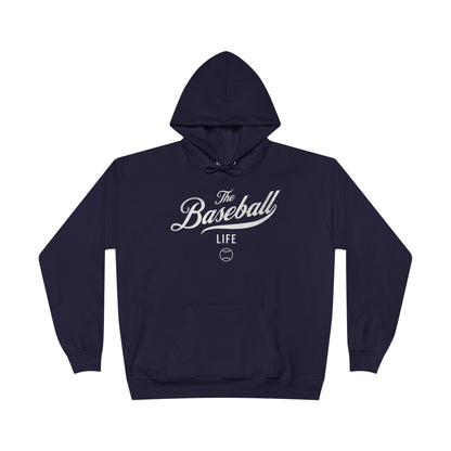 The Baseball Life Hoodie w/Grommets_White Print