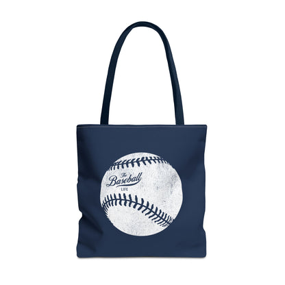Weathered Baseball Tote Bag_Navy