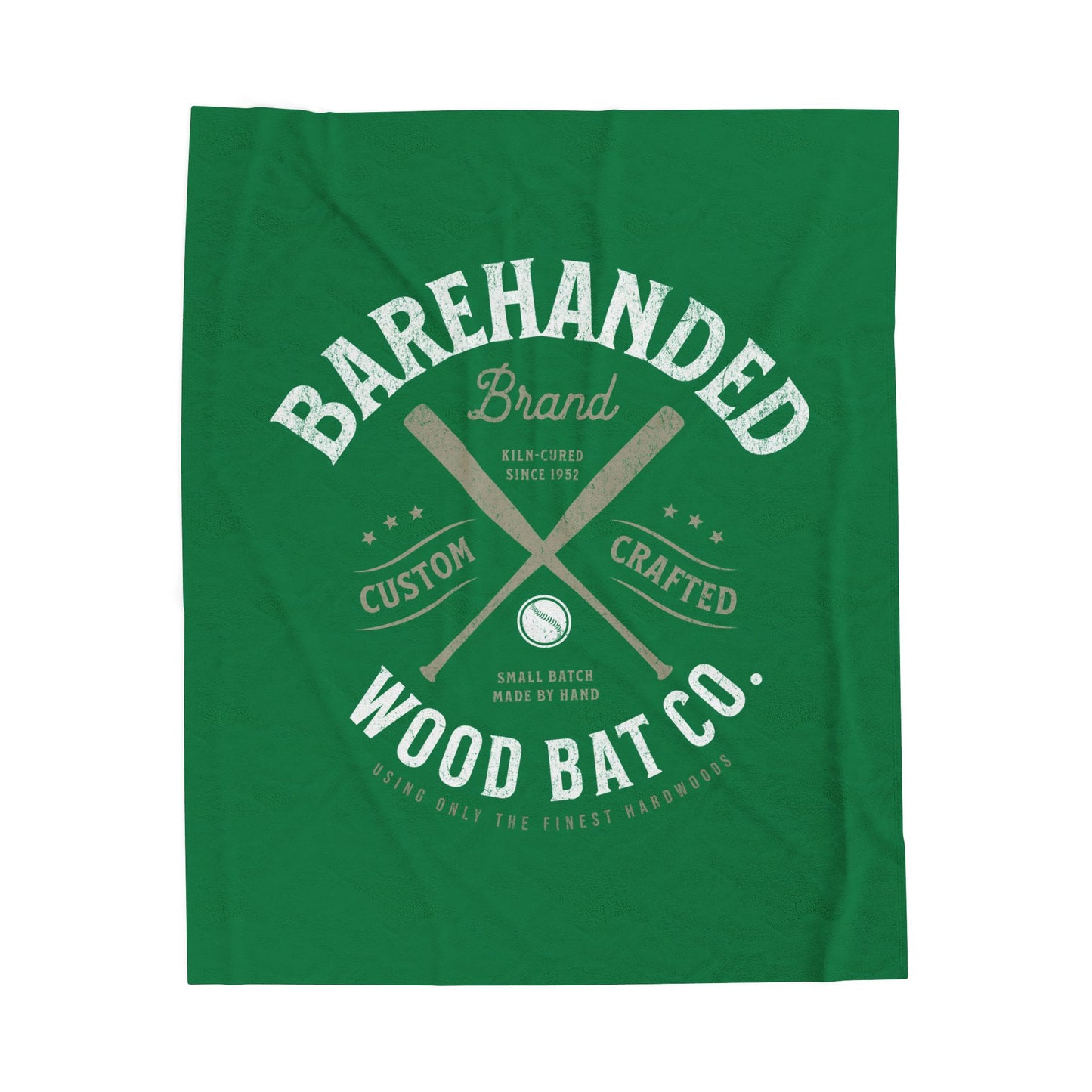 Velveteen Plush Blanket_Barehanded Wood Bat Co._Green