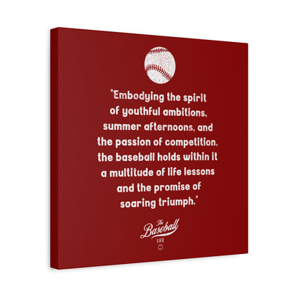 The Baseball Life "Verse" Wall Art Canvas_Cardinal Red