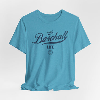 The Baseball Life Classic Script T-Shirt_Navy Print