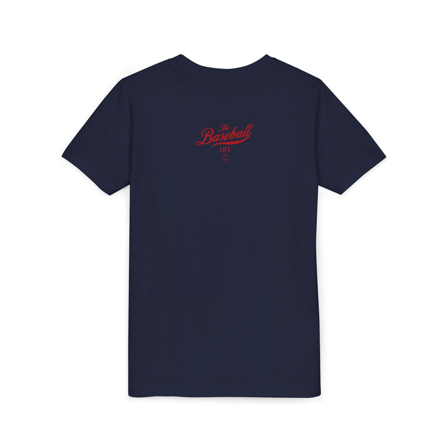Youth The Baseball Life Classic Script T-Shirt_Red Print
