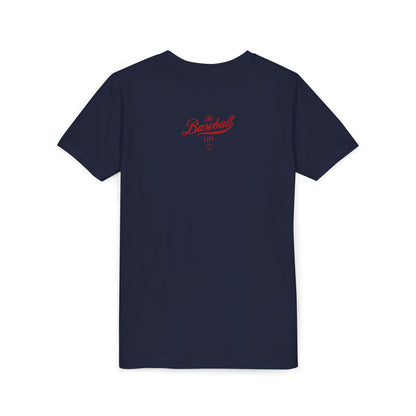 Youth The Baseball Life Classic Script T-Shirt_Red Print