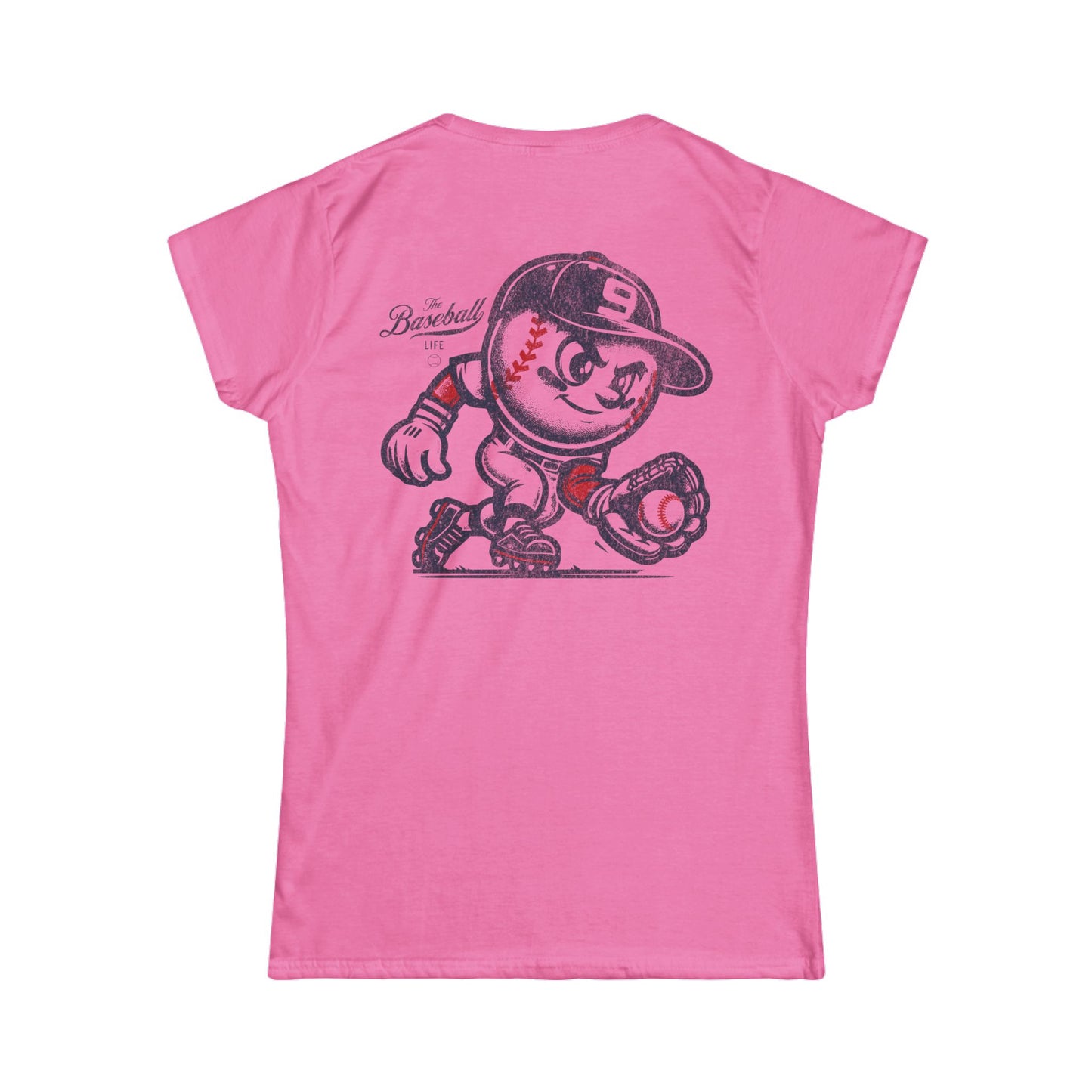 Women's Mr. Baseball Mascot Fielding T-Shirt