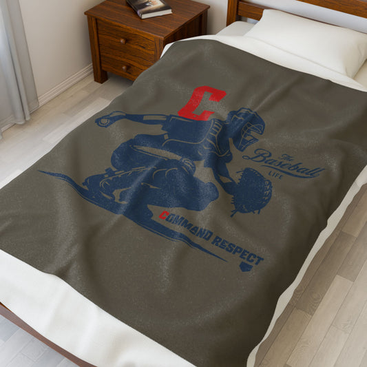 Velveteen Plush Blanket_Catcher_Command Respect_Army