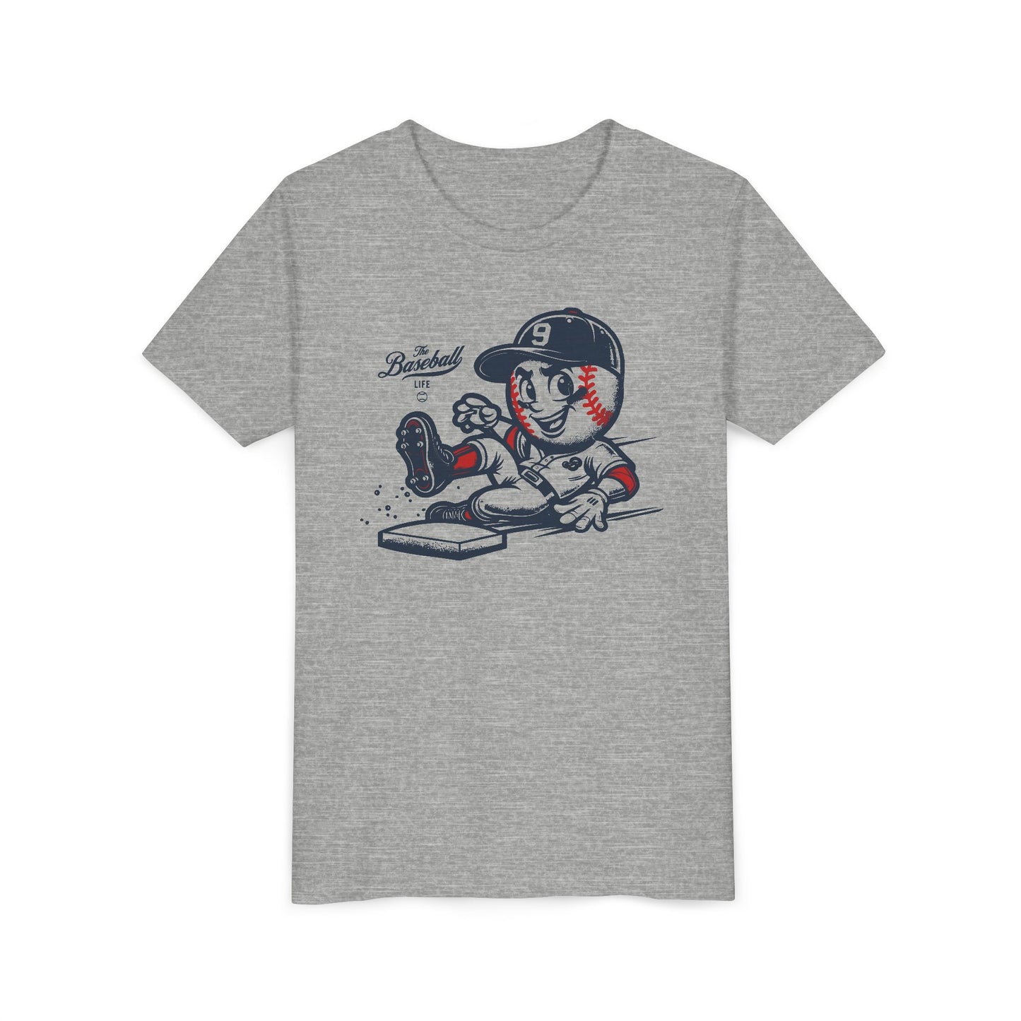 Youth Mr. Baseball Mascot Sliding T-Shirt