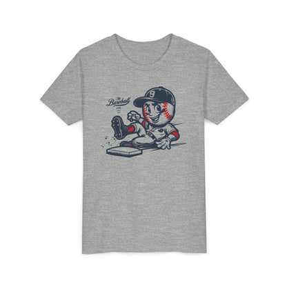 Youth Mr. Baseball Mascot Sliding T-Shirt