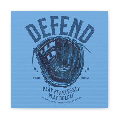 Defend Glove Wall Art Canvas_Carolina Blue
