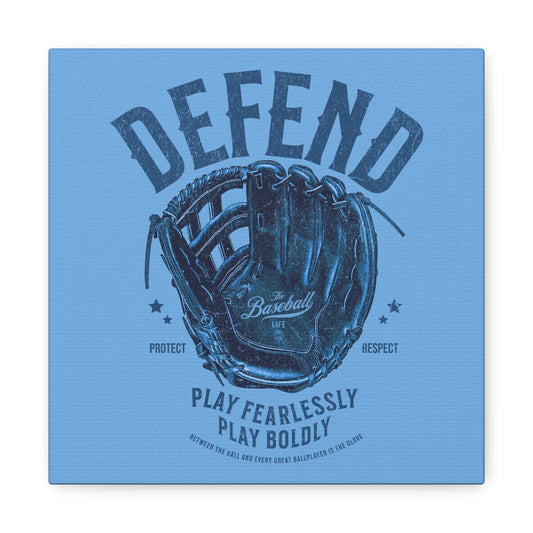 Defend Glove Wall Art Canvas_Carolina Blue