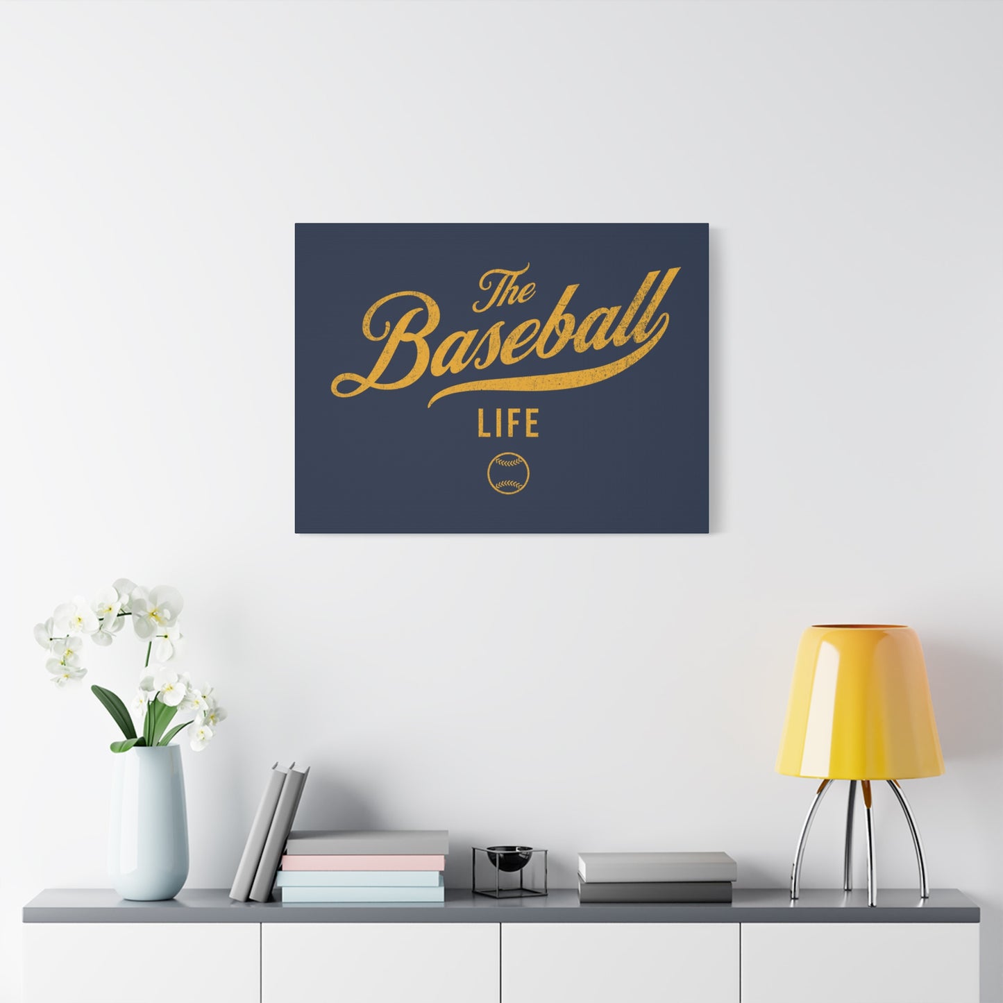 Wall Art Canvas_Navy w Yellow Gold