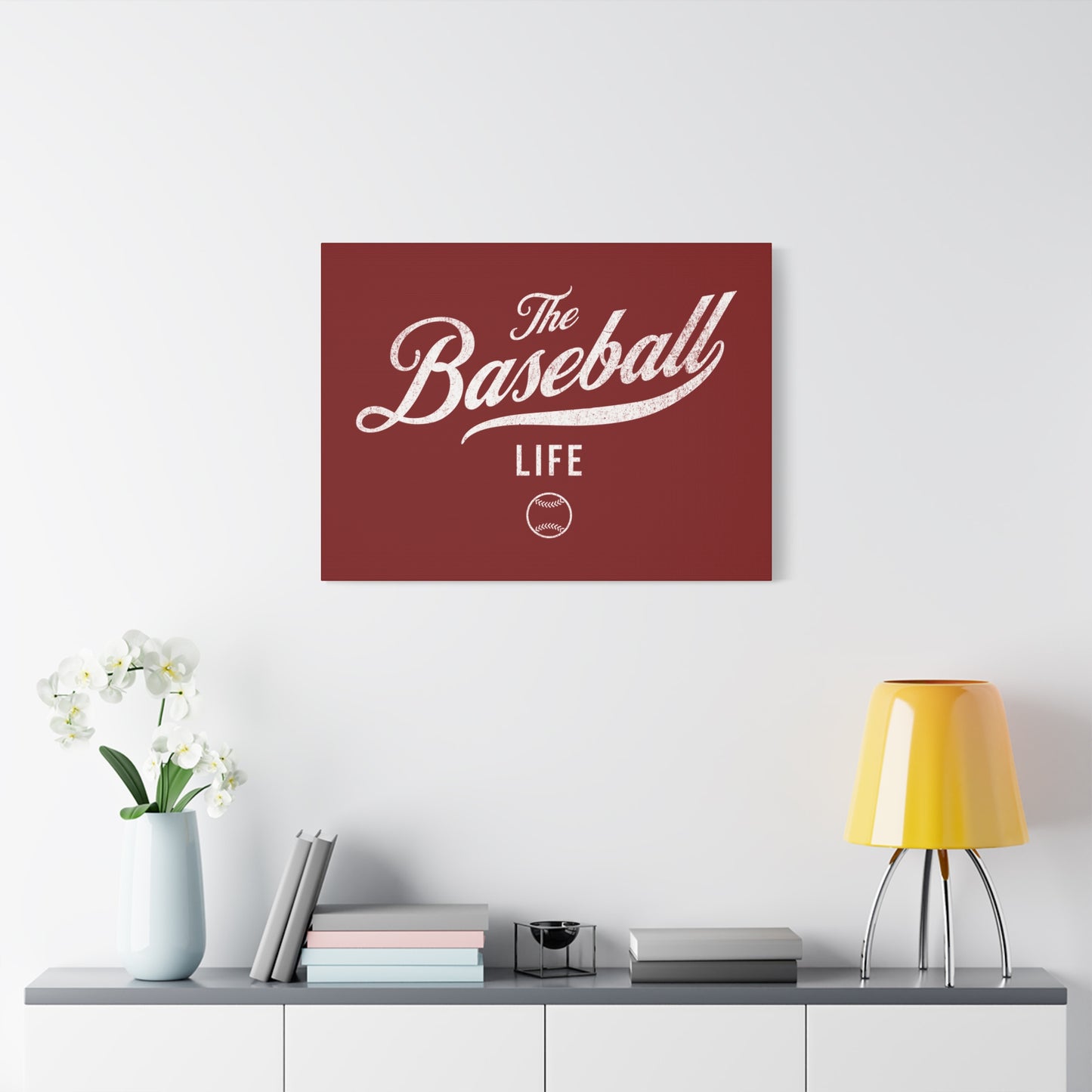 Wall Art Canvas_Maroon w White