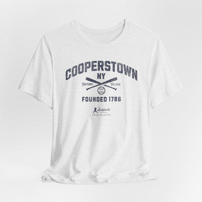 Cooperstown NY Navy Print_Artifacts Baseball Collection T-Shirt