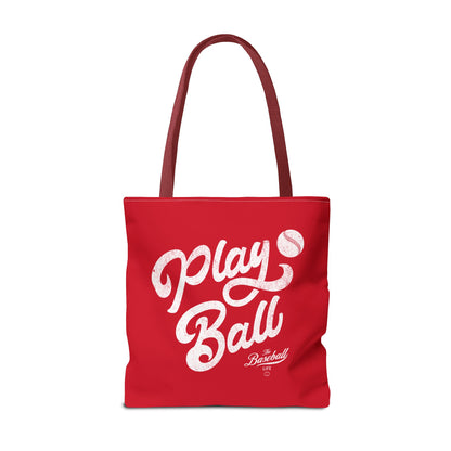 Play Ball Script Tote Bag