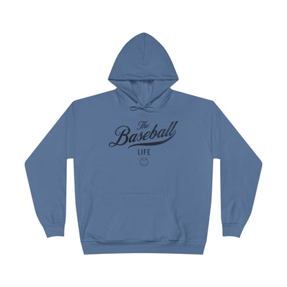 The Baseball Life Hoodie w/Grommets_Black Print