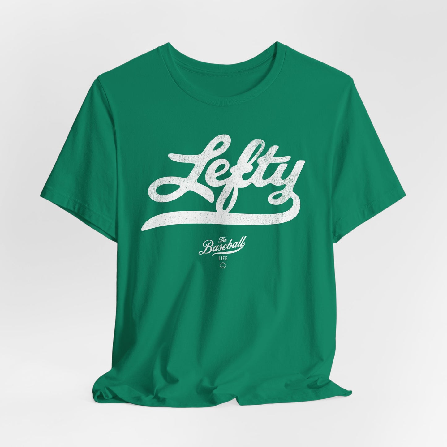 Lefty Baseball T-Shirt - White Print
