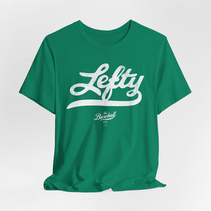Lefty Baseball T-Shirt - White Print