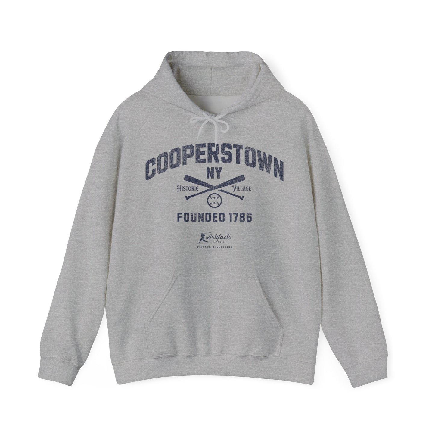 Cooperstown, NY Hoodie - Navy Print