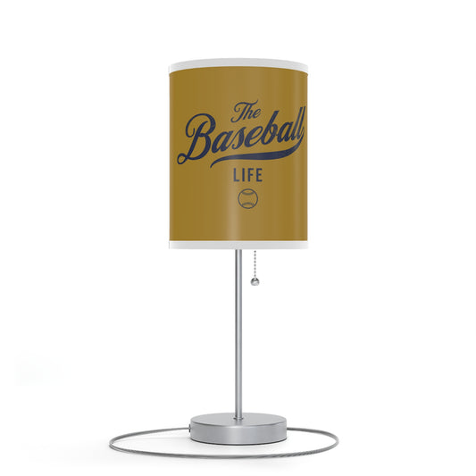 Table Lamp_Old Gold w Navy Print