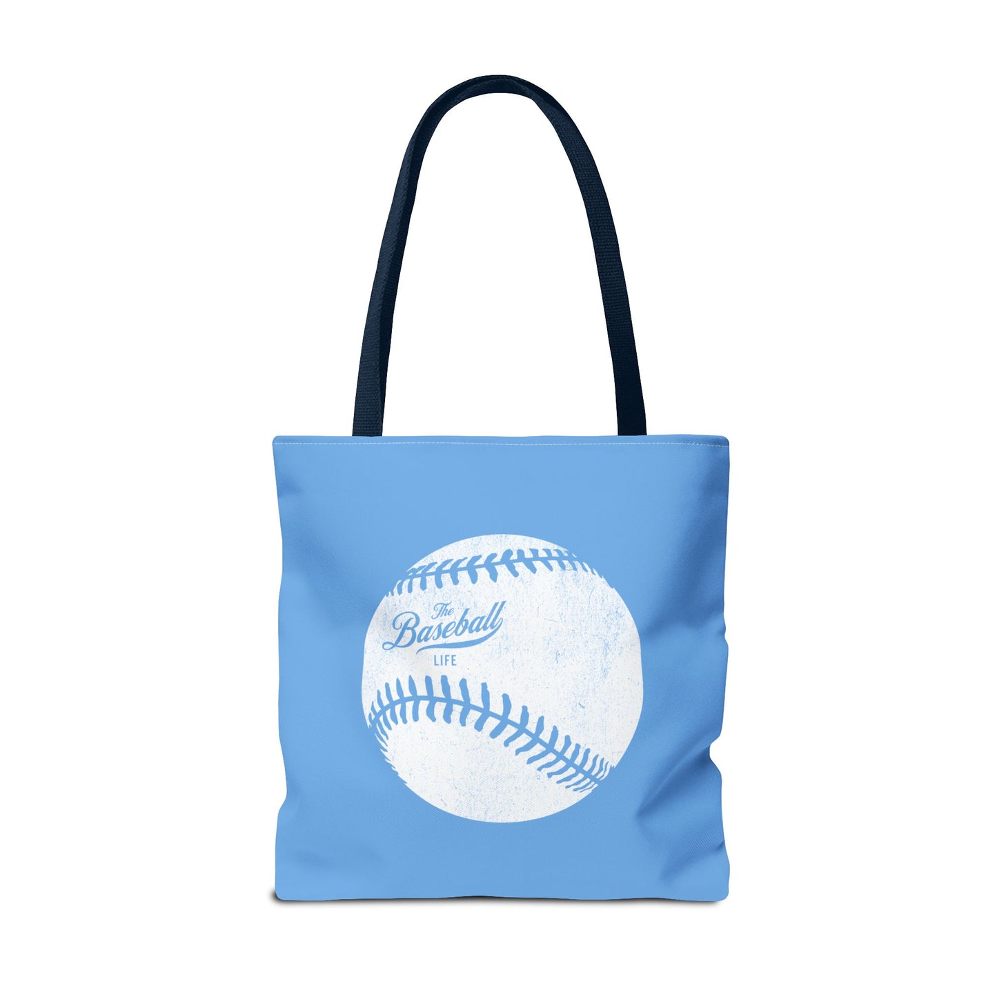 Weathered Baseball Tote Bag_Carolina Blue