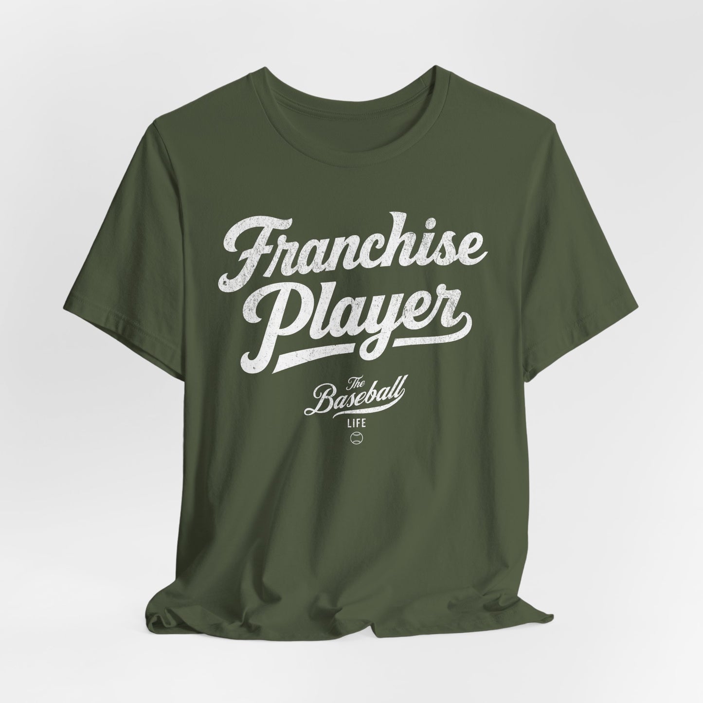 Franchise Player Baseball T-Shirt - White Print