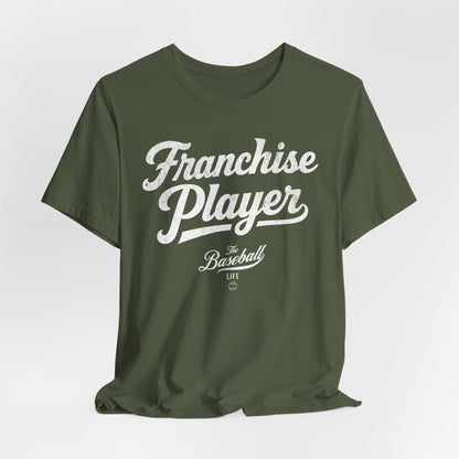 Franchise Player Baseball T-Shirt - White Print