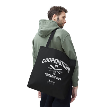 Cooperstown, NY Tote Bag_Black w White Print