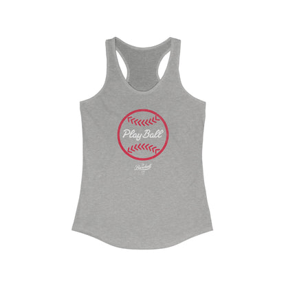 Play Ball Graphic Baseball_Women's Racerback Tank