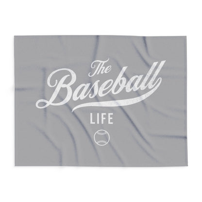 Fleece Blanket_Silver Gray w White Print