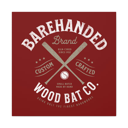 Barehanded Wood Bat Co. Wall Art Canvas_Cardinal Red
