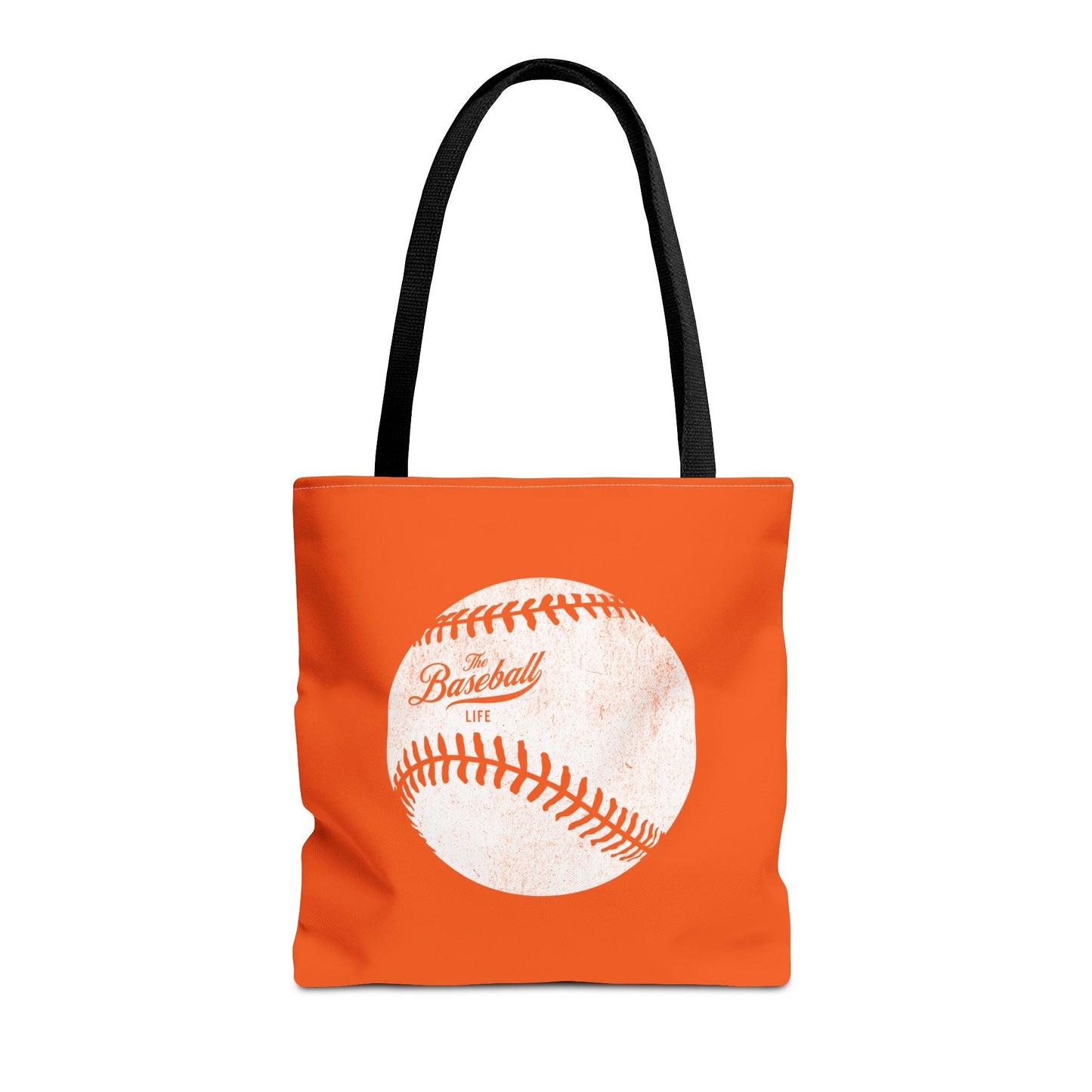 Weathered Baseball Tote Bag_Orange