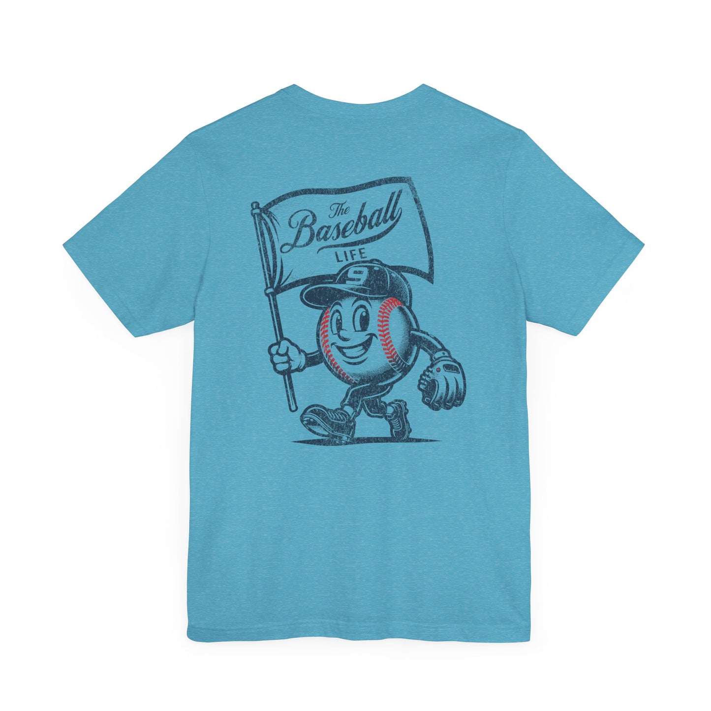 Mr. Baseball Mascot Flying Flag T-Shirt