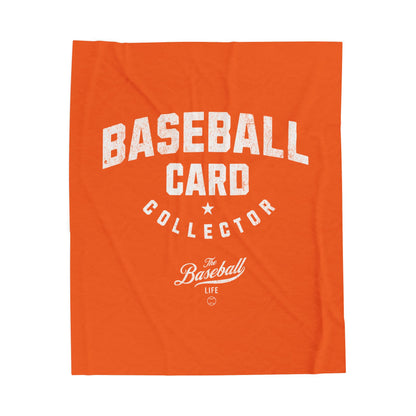 Velveteen Plush Blanket_Baseball Card Collector_Orange