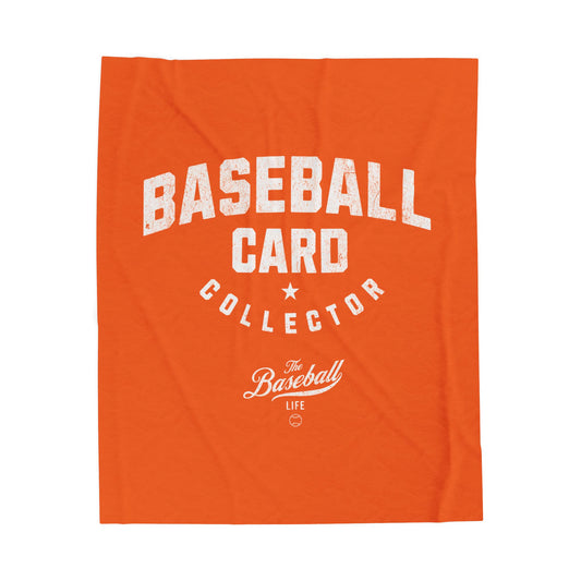 Velveteen Plush Blanket_Baseball Card Collector_Orange