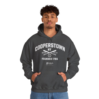 Cooperstown, NY Hoodie - White Print