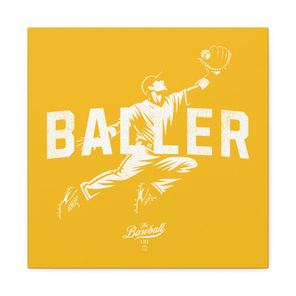 Baller Wall Art Canvas_Yellow Gold