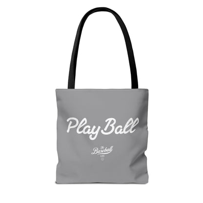 Play Ball Tote Bag_Gray with White Print